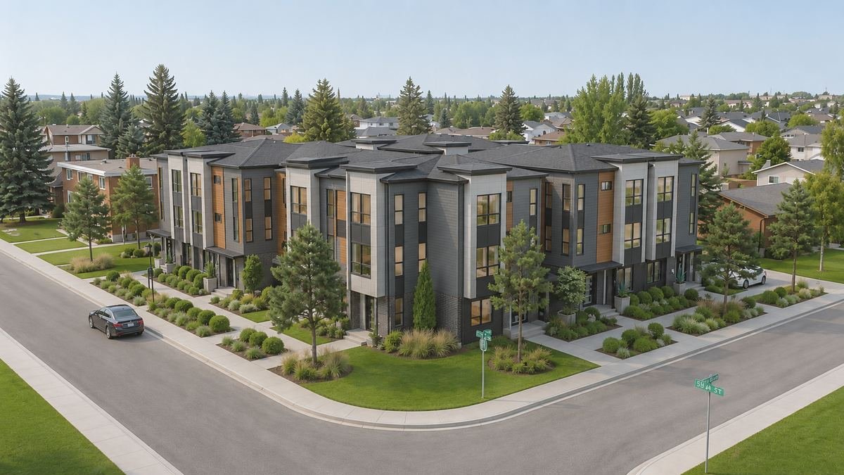 Aerial view of an AECLink multi-family development