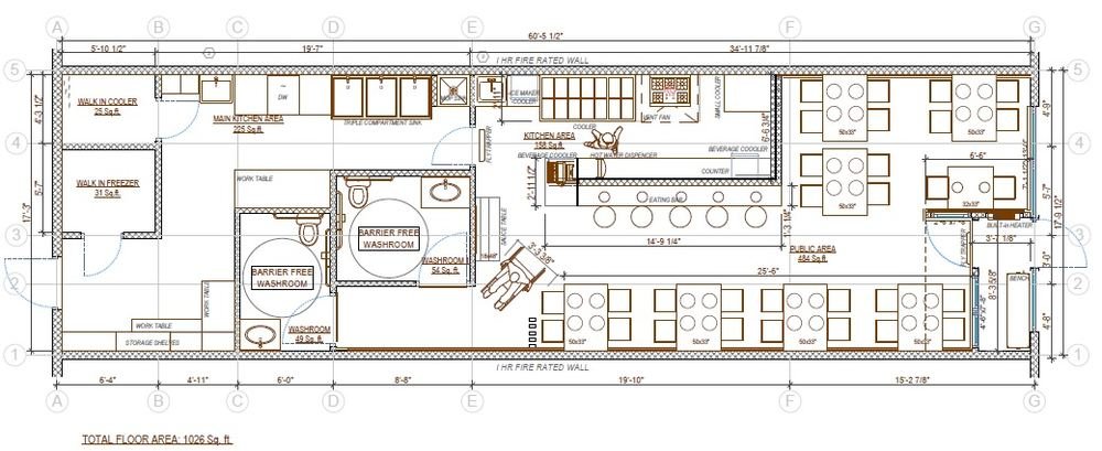 Restaurant floor plan