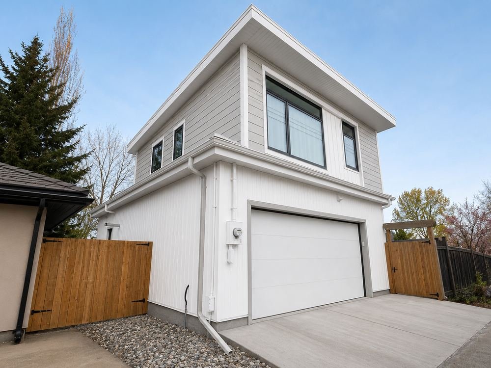 Garage suite — laneway view