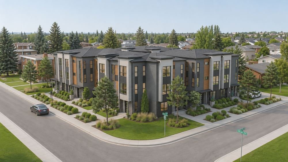 Townhome project — aerial view