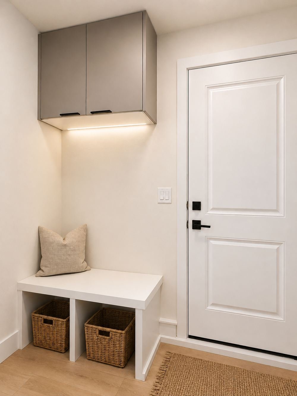 Entry with built-in bench