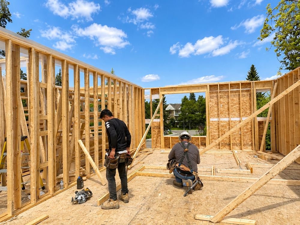Framing crew at work