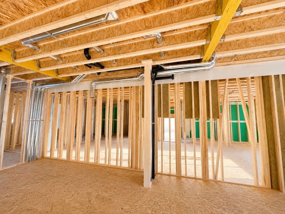 Framing and mechanical rough-in